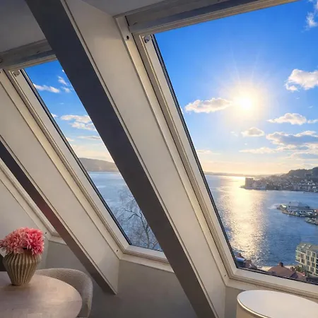 Floor With Stunning Fjord View - Walk To Bryggen * Bergen